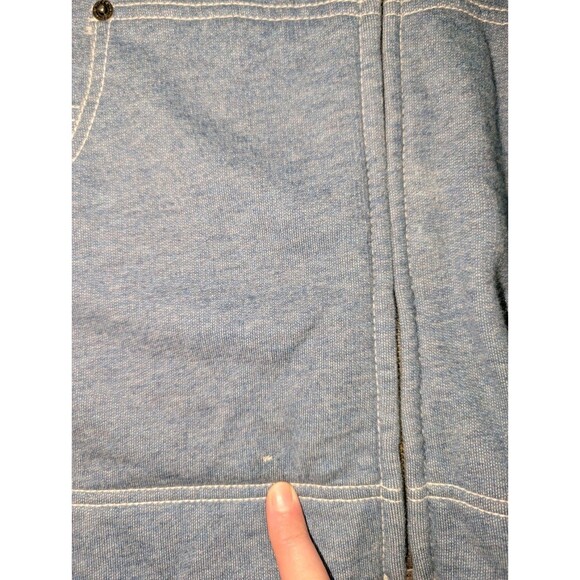 Ralph Lauren Jacket Women's 2X Full Zip Light Blue Hooded Old Money Green Label - Picture 6 of 9